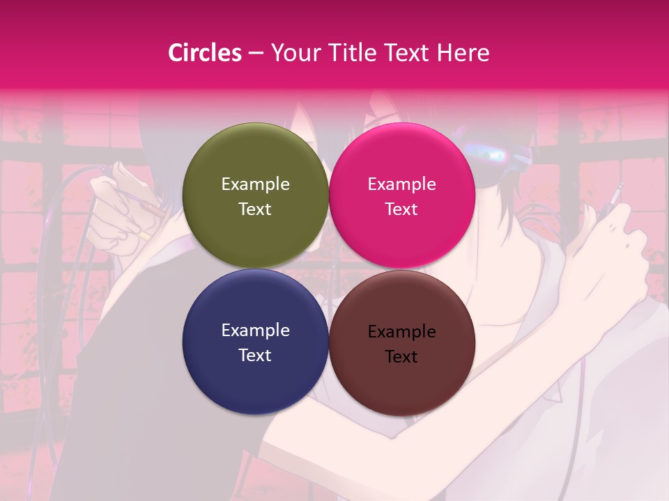 A Couple Kissing With Headphones In Front Of A Window PowerPoint Template