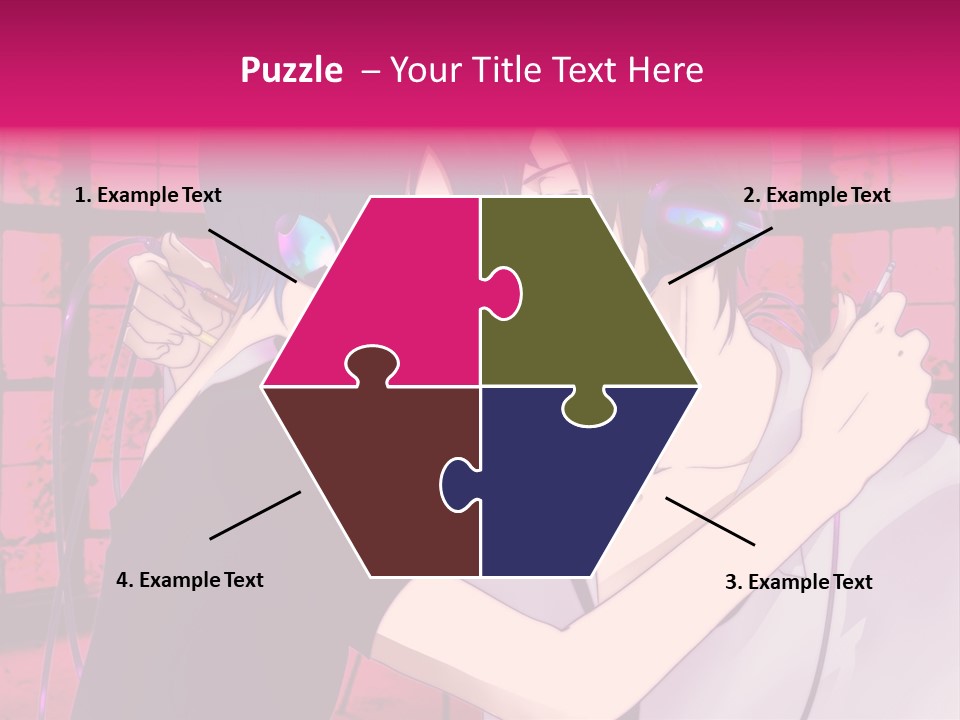 A Couple Kissing With Headphones In Front Of A Window PowerPoint Template