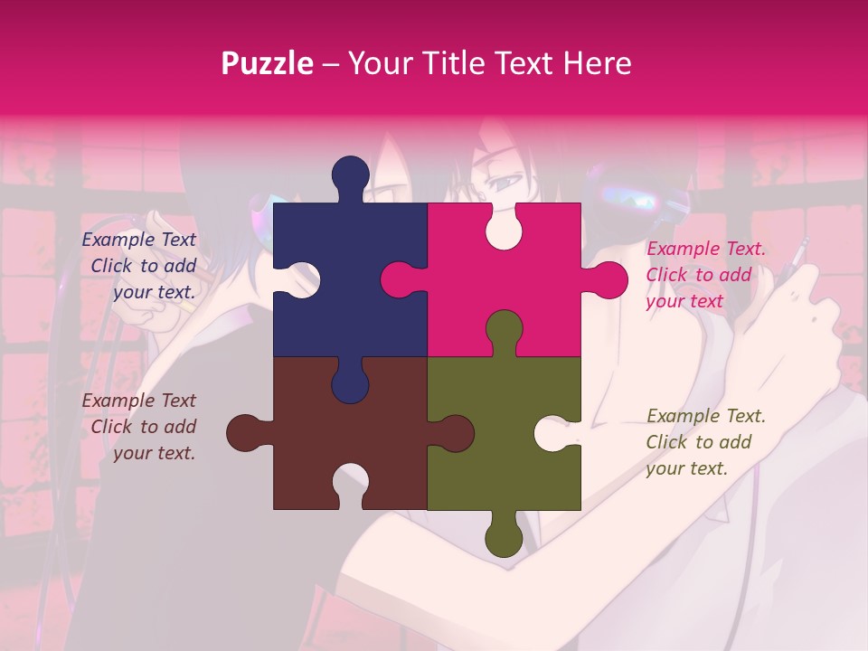 A Couple Kissing With Headphones In Front Of A Window PowerPoint Template