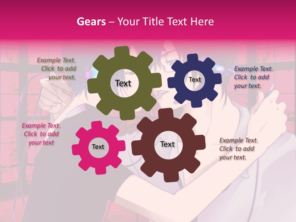 A Couple Kissing With Headphones In Front Of A Window PowerPoint Template