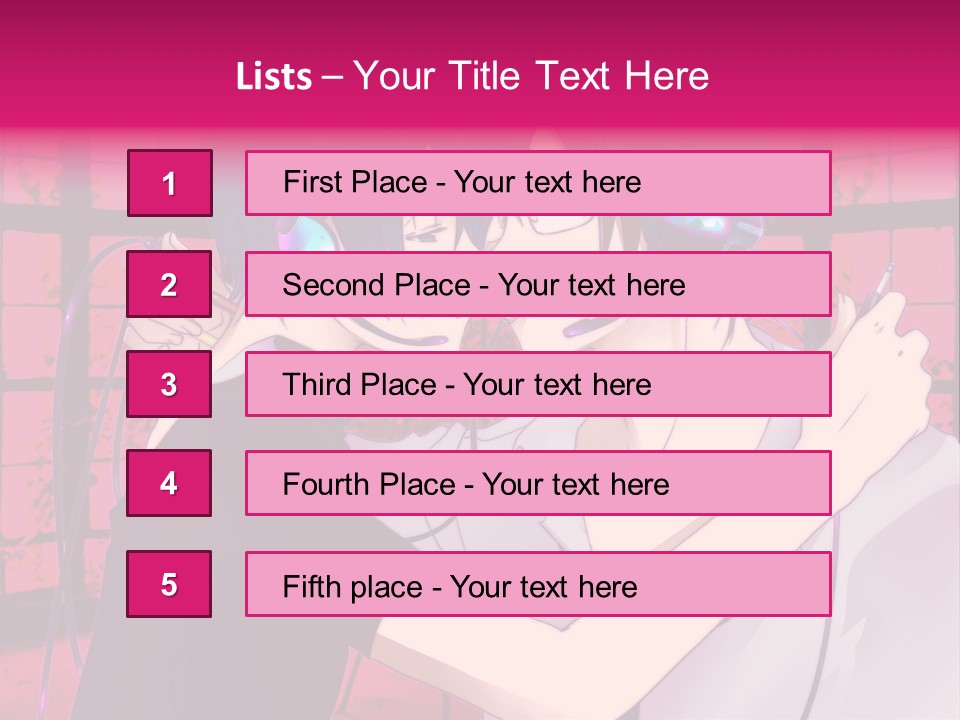 A Couple Kissing With Headphones In Front Of A Window PowerPoint Template