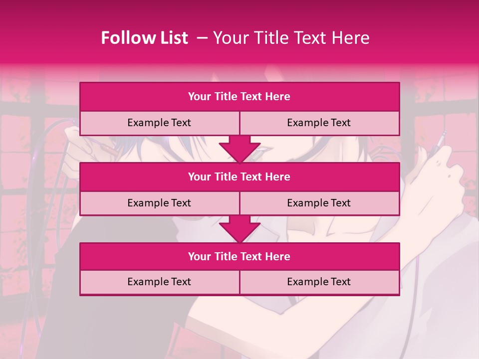 A Couple Kissing With Headphones In Front Of A Window PowerPoint Template