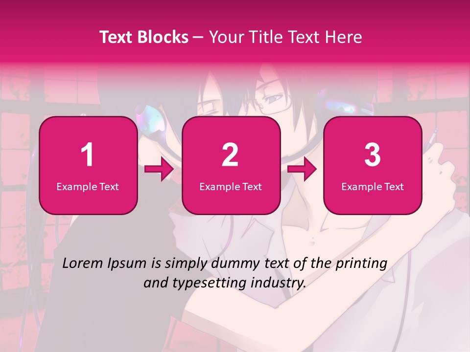 A Couple Kissing With Headphones In Front Of A Window PowerPoint Template