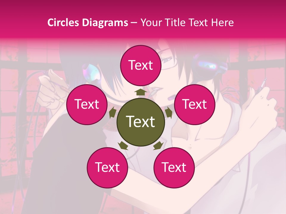 A Couple Kissing With Headphones In Front Of A Window PowerPoint Template