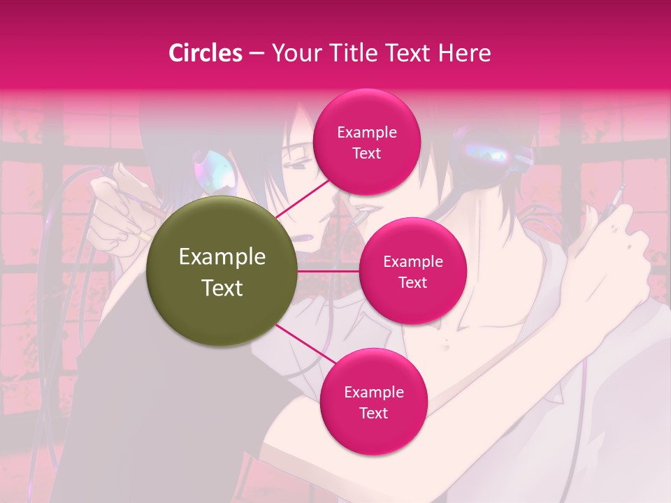 A Couple Kissing With Headphones In Front Of A Window PowerPoint Template