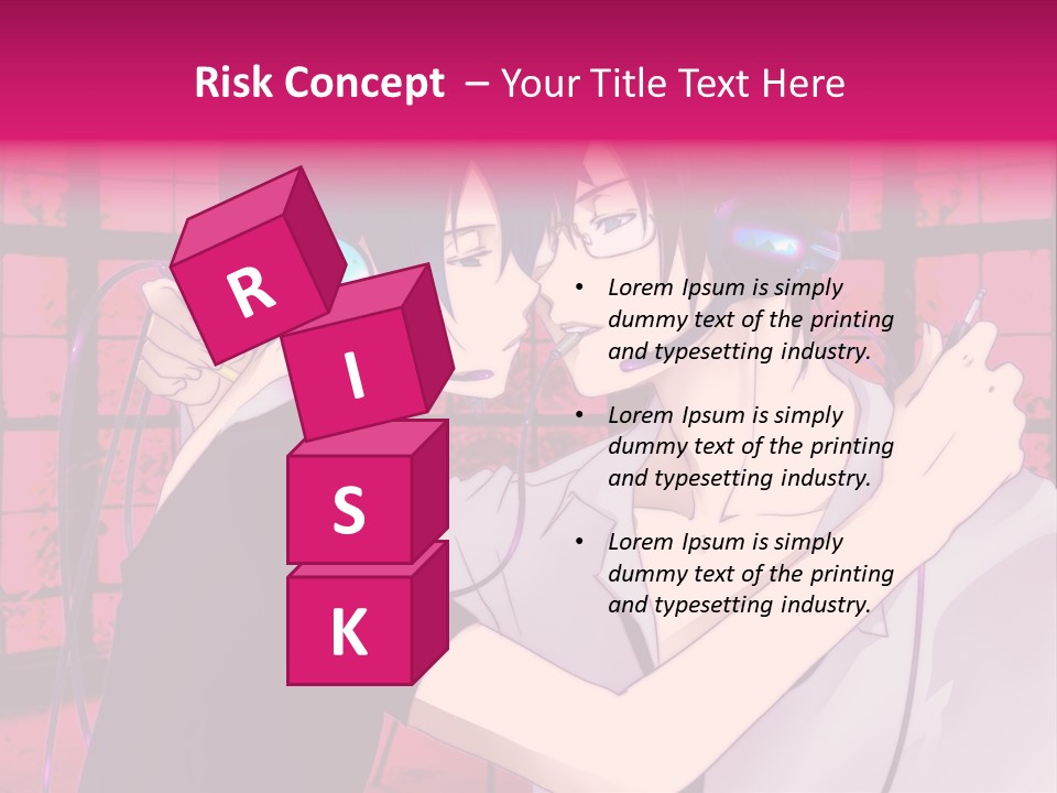 A Couple Kissing With Headphones In Front Of A Window PowerPoint Template