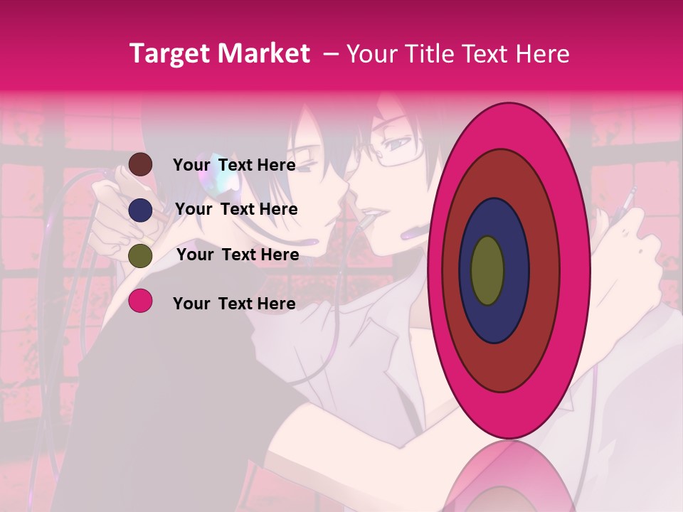 A Couple Kissing With Headphones In Front Of A Window PowerPoint Template