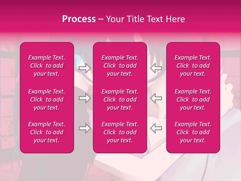 A Couple Kissing With Headphones In Front Of A Window PowerPoint Template