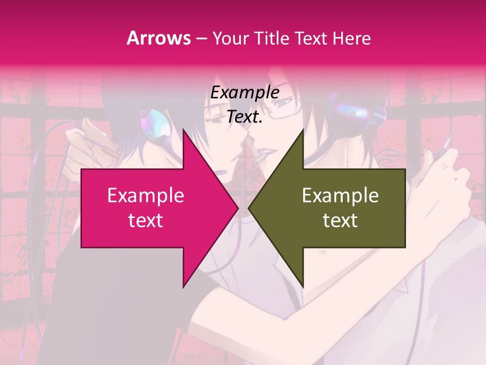 A Couple Kissing With Headphones In Front Of A Window PowerPoint Template