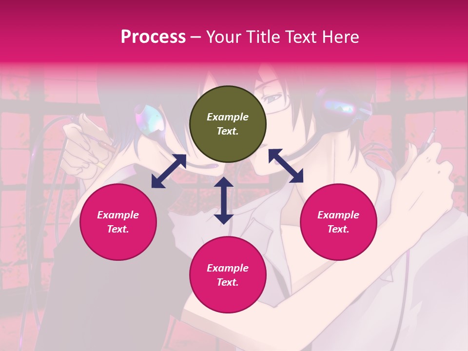 A Couple Kissing With Headphones In Front Of A Window PowerPoint Template