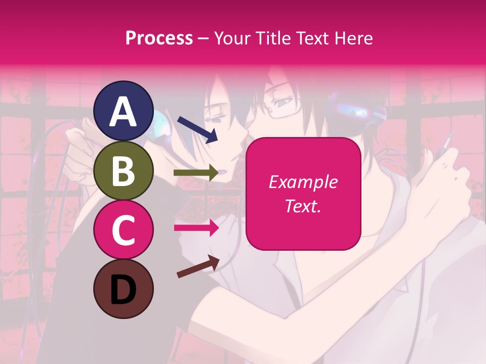 A Couple Kissing With Headphones In Front Of A Window PowerPoint Template
