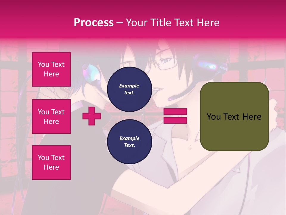 A Couple Kissing With Headphones In Front Of A Window PowerPoint Template