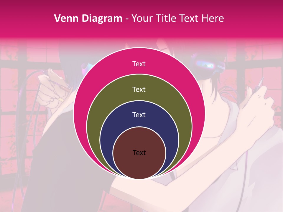 A Couple Kissing With Headphones In Front Of A Window PowerPoint Template