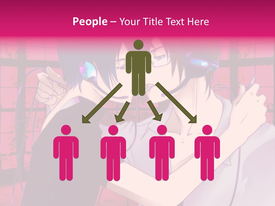 A Couple Kissing With Headphones In Front Of A Window PowerPoint Template