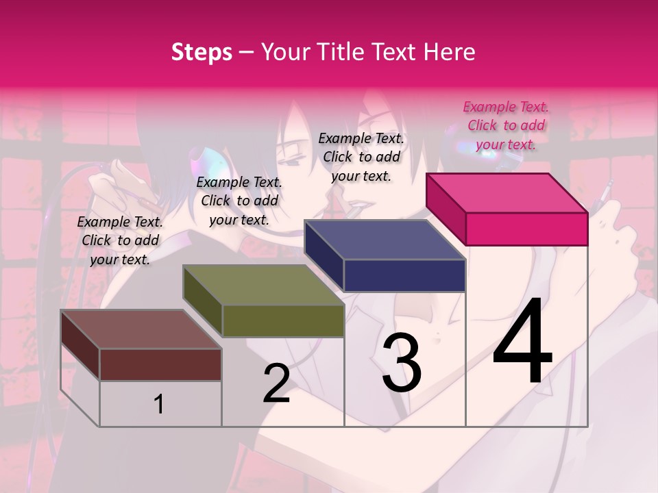 A Couple Kissing With Headphones In Front Of A Window PowerPoint Template