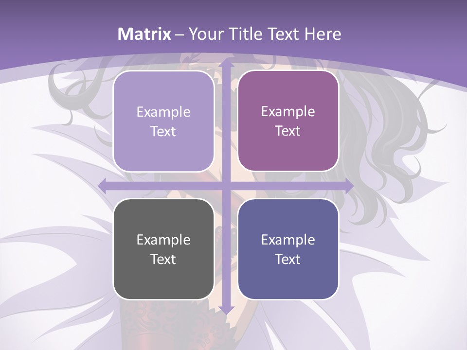 A Sexy Woman In Lingerie With Long Black Hair PowerPoint Template