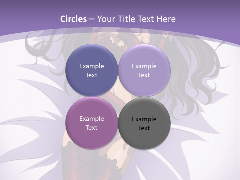 A Sexy Woman In Lingerie With Long Black Hair PowerPoint Template