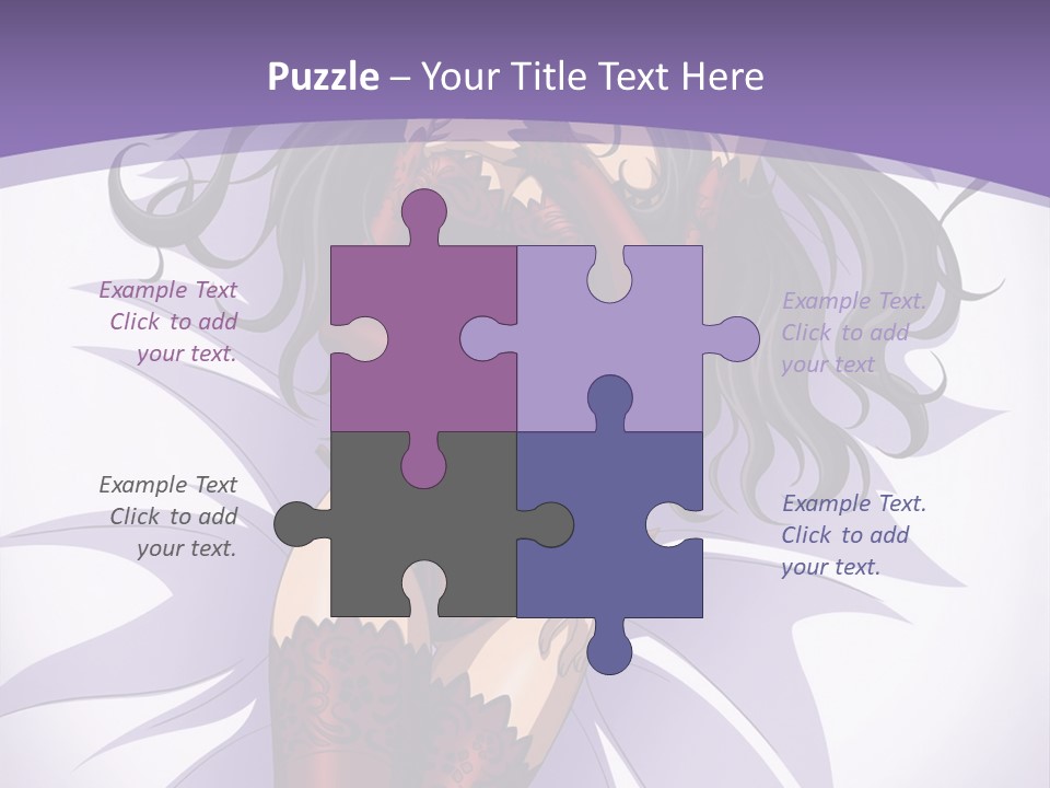 A Sexy Woman In Lingerie With Long Black Hair PowerPoint Template