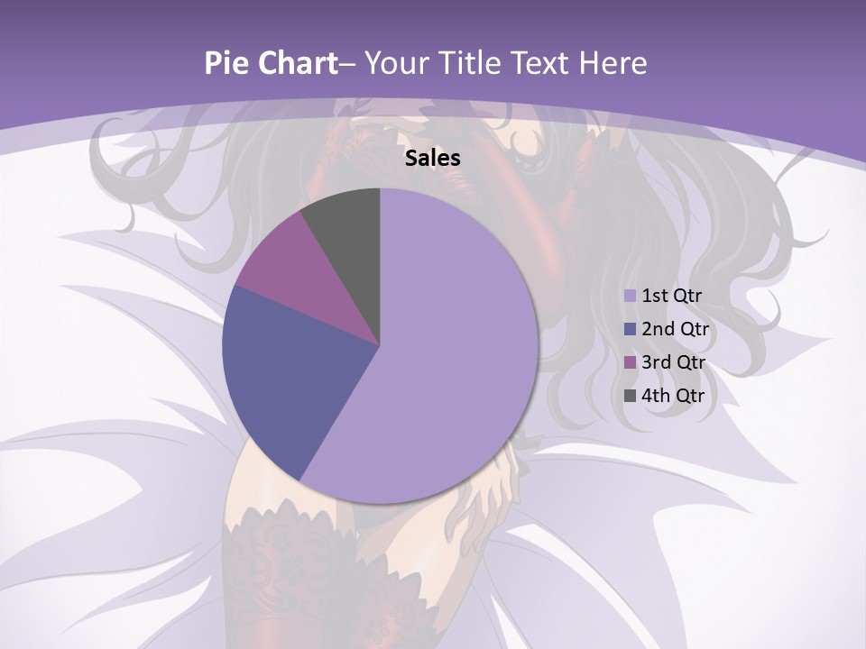 A Sexy Woman In Lingerie With Long Black Hair PowerPoint Template