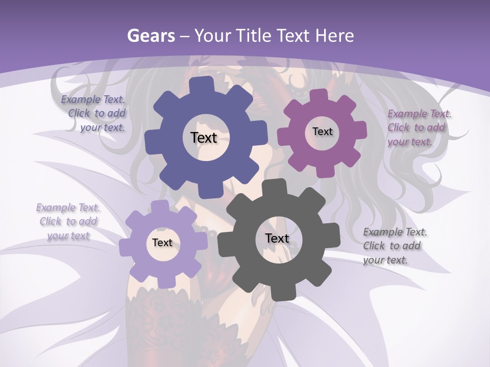 A Sexy Woman In Lingerie With Long Black Hair PowerPoint Template