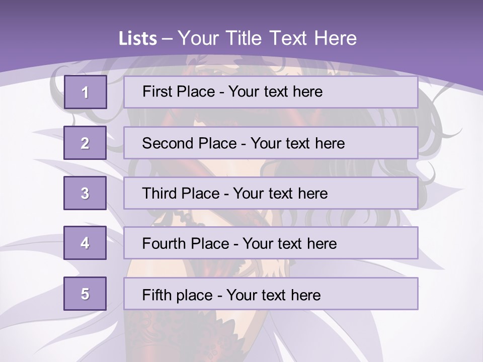 A Sexy Woman In Lingerie With Long Black Hair PowerPoint Template