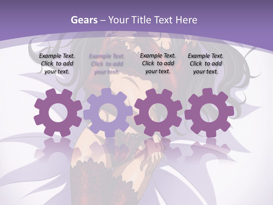 A Sexy Woman In Lingerie With Long Black Hair PowerPoint Template