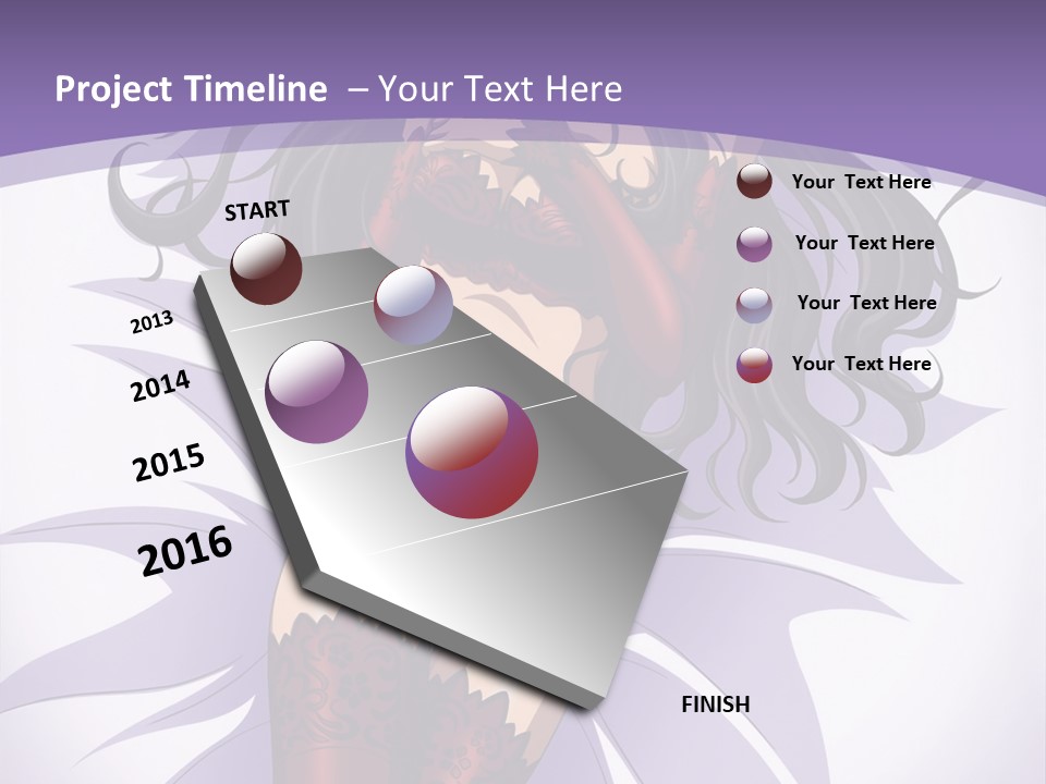 A Sexy Woman In Lingerie With Long Black Hair PowerPoint Template