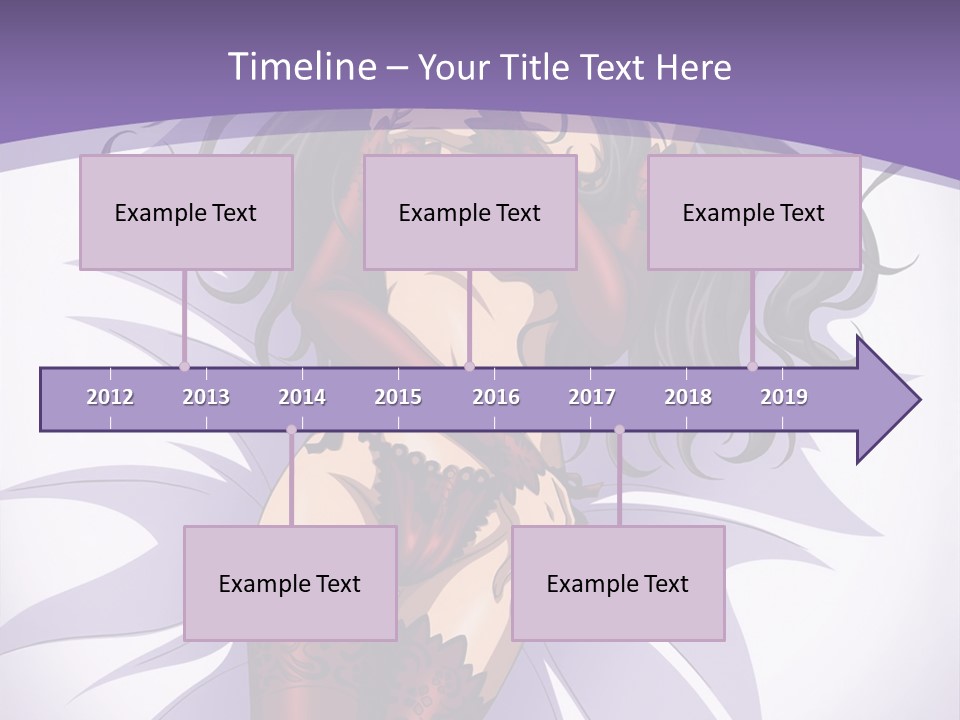 A Sexy Woman In Lingerie With Long Black Hair PowerPoint Template