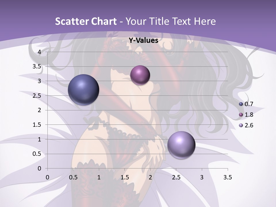 A Sexy Woman In Lingerie With Long Black Hair PowerPoint Template