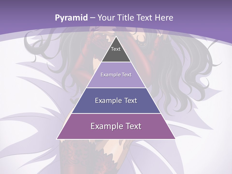 A Sexy Woman In Lingerie With Long Black Hair PowerPoint Template