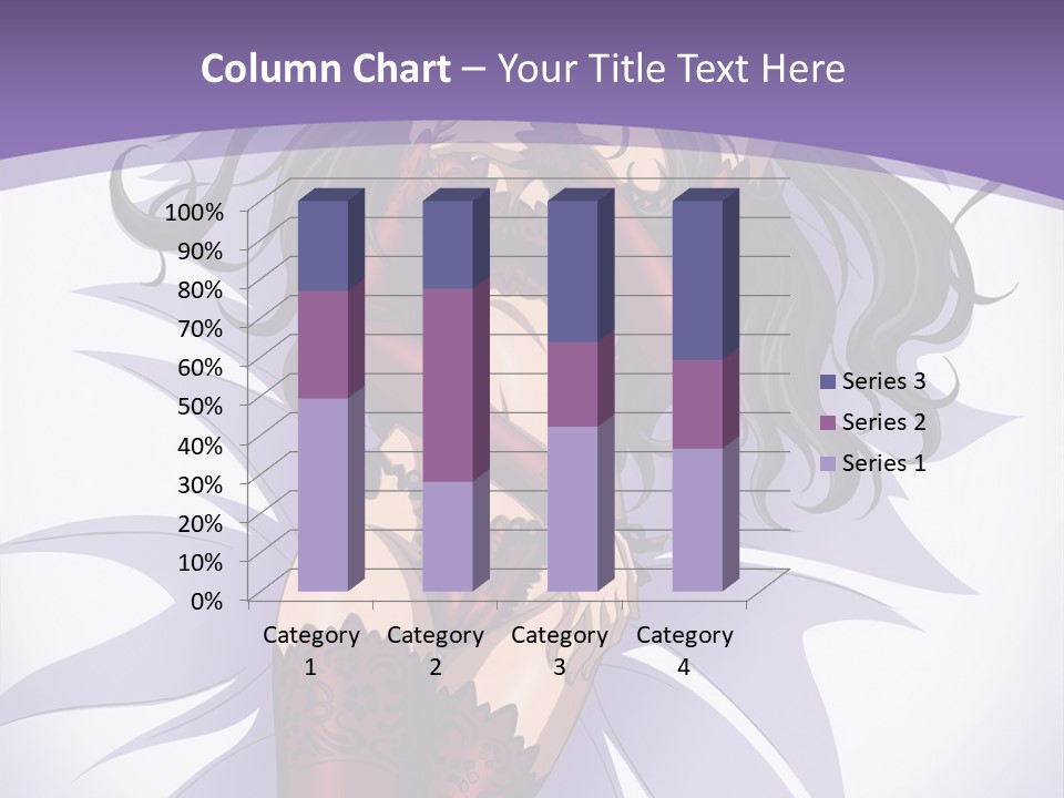 A Sexy Woman In Lingerie With Long Black Hair PowerPoint Template