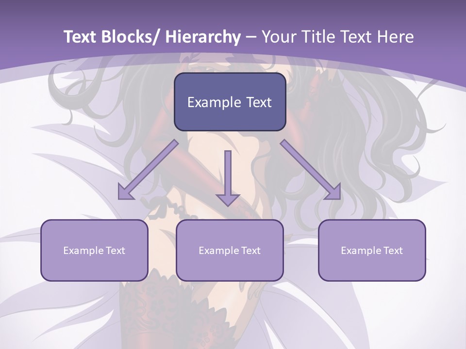 A Sexy Woman In Lingerie With Long Black Hair PowerPoint Template