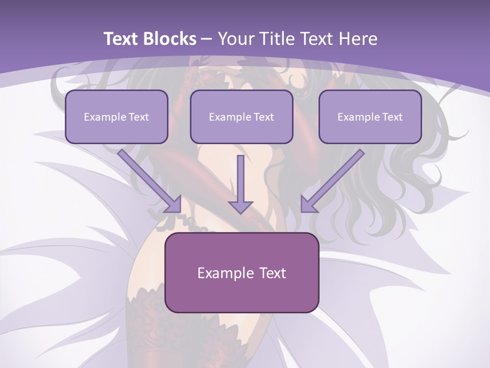 A Sexy Woman In Lingerie With Long Black Hair PowerPoint Template