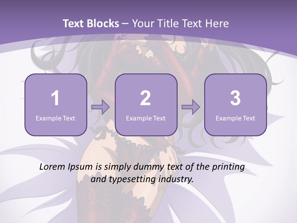 A Sexy Woman In Lingerie With Long Black Hair PowerPoint Template