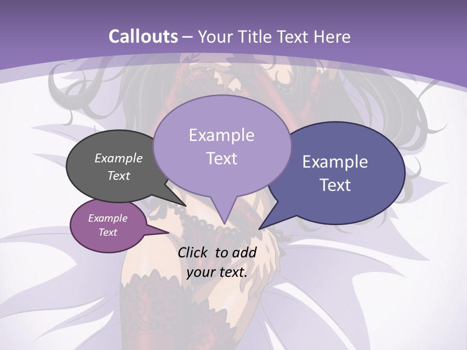 A Sexy Woman In Lingerie With Long Black Hair PowerPoint Template