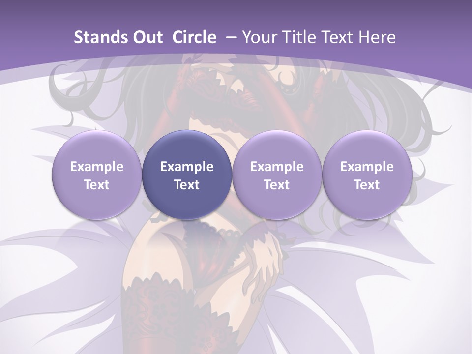 A Sexy Woman In Lingerie With Long Black Hair PowerPoint Template