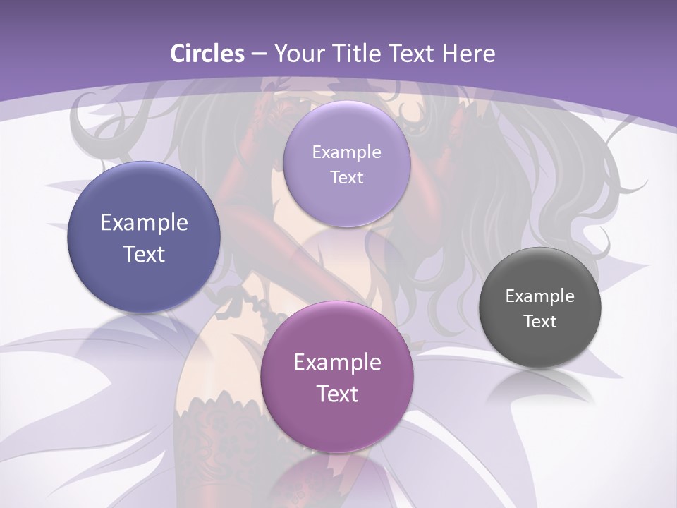 A Sexy Woman In Lingerie With Long Black Hair PowerPoint Template