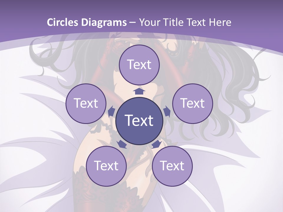 A Sexy Woman In Lingerie With Long Black Hair PowerPoint Template