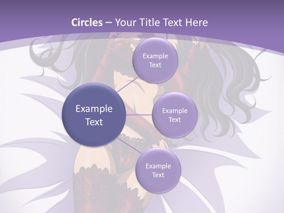 A Sexy Woman In Lingerie With Long Black Hair PowerPoint Template