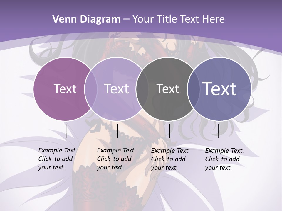 A Sexy Woman In Lingerie With Long Black Hair PowerPoint Template