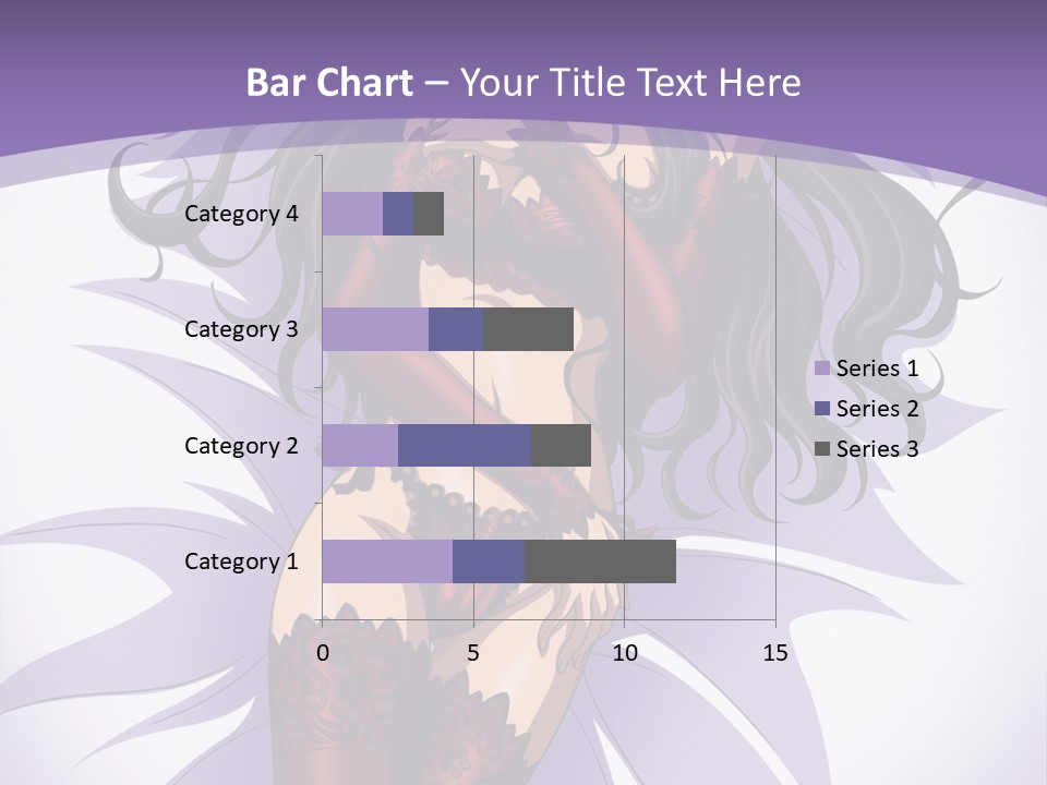 A Sexy Woman In Lingerie With Long Black Hair PowerPoint Template