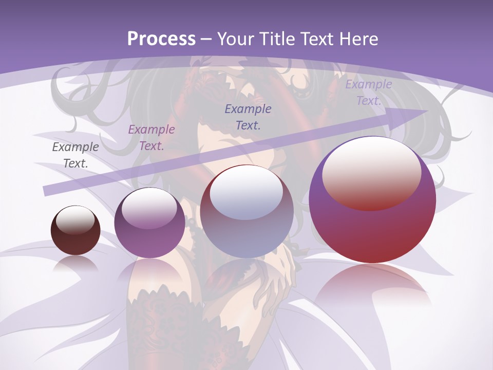 A Sexy Woman In Lingerie With Long Black Hair PowerPoint Template