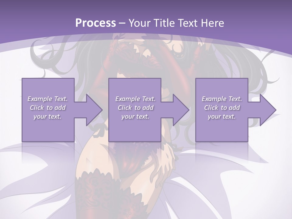 A Sexy Woman In Lingerie With Long Black Hair PowerPoint Template