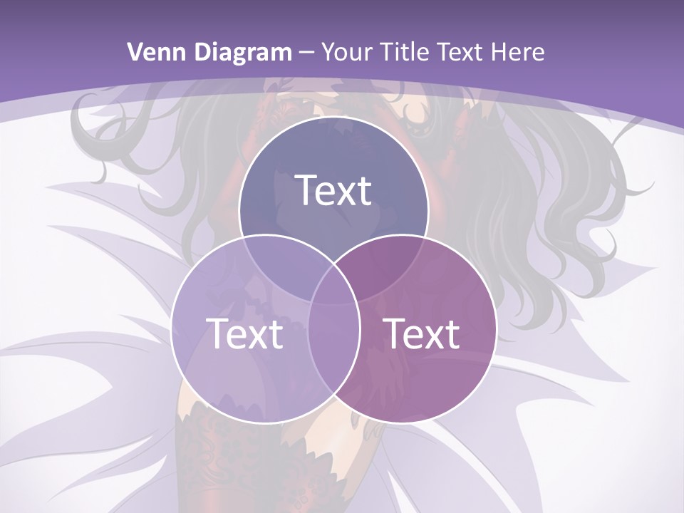 A Sexy Woman In Lingerie With Long Black Hair PowerPoint Template