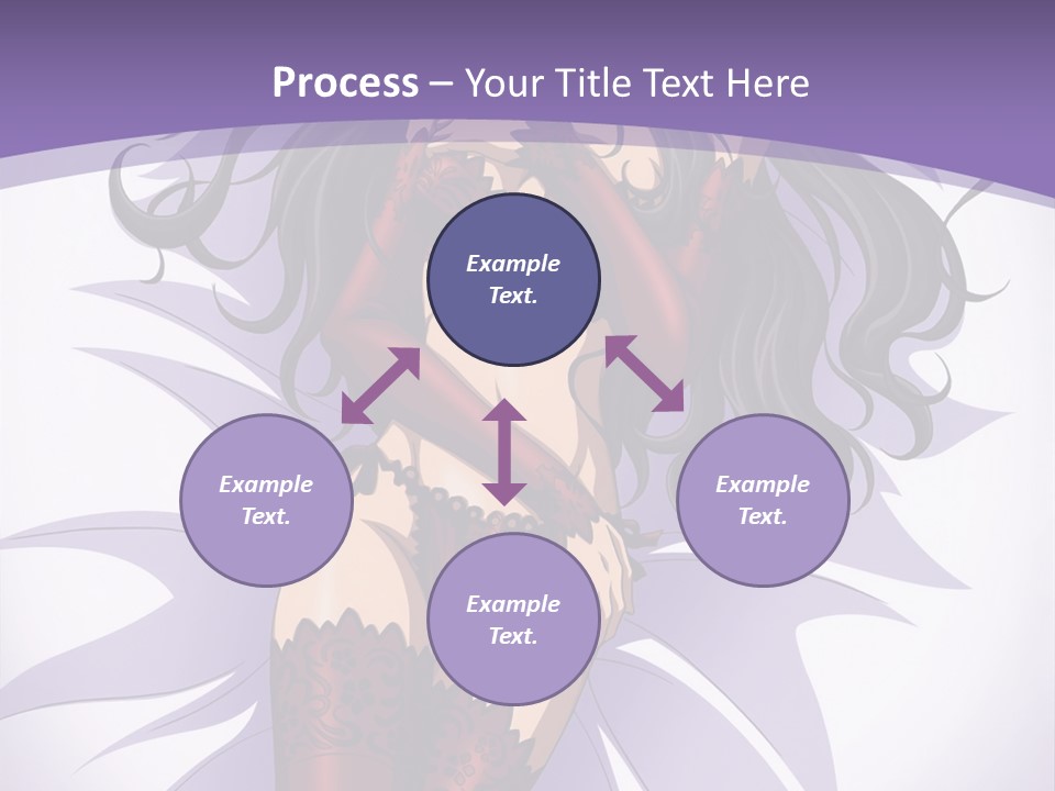 A Sexy Woman In Lingerie With Long Black Hair PowerPoint Template