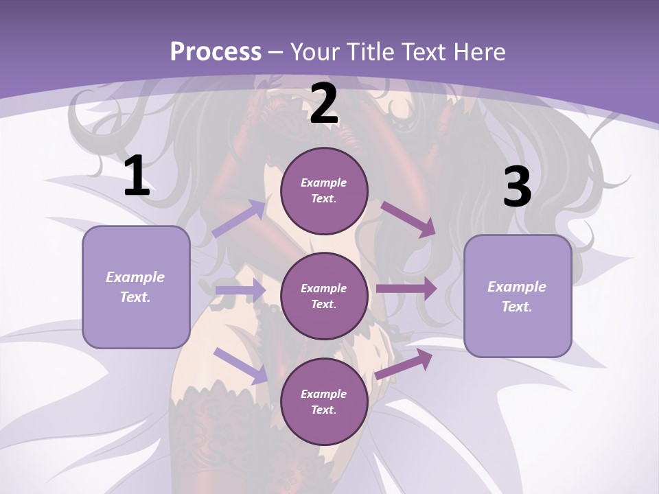 A Sexy Woman In Lingerie With Long Black Hair PowerPoint Template