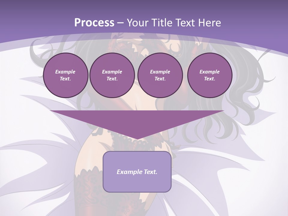 A Sexy Woman In Lingerie With Long Black Hair PowerPoint Template