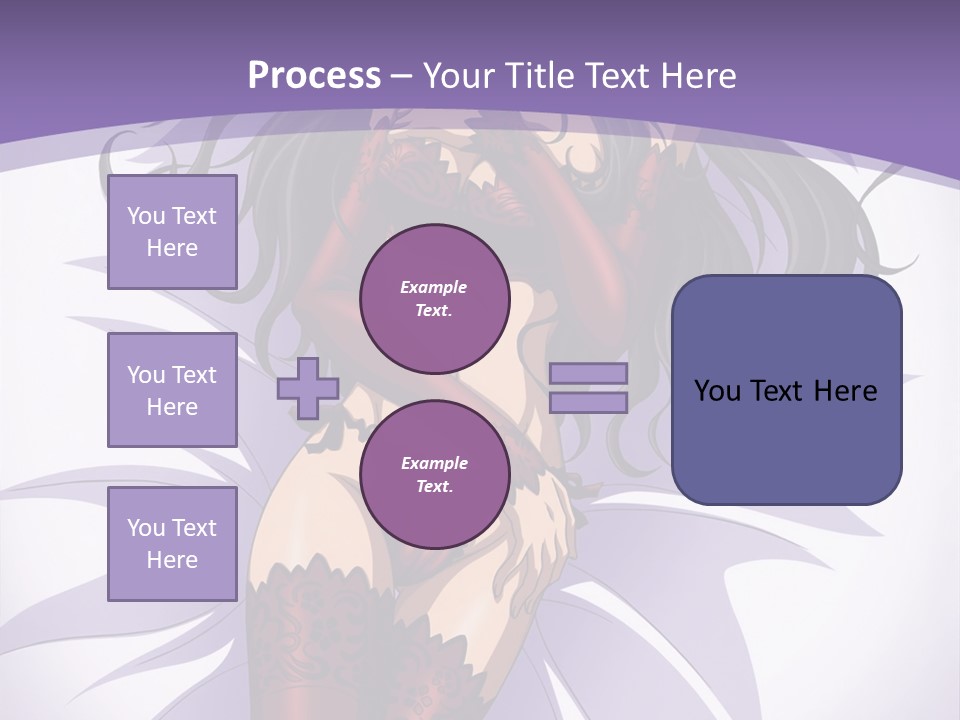 A Sexy Woman In Lingerie With Long Black Hair PowerPoint Template