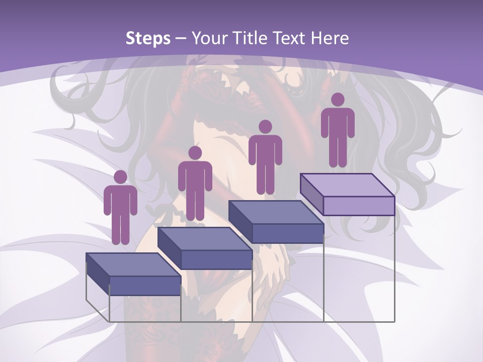 A Sexy Woman In Lingerie With Long Black Hair PowerPoint Template