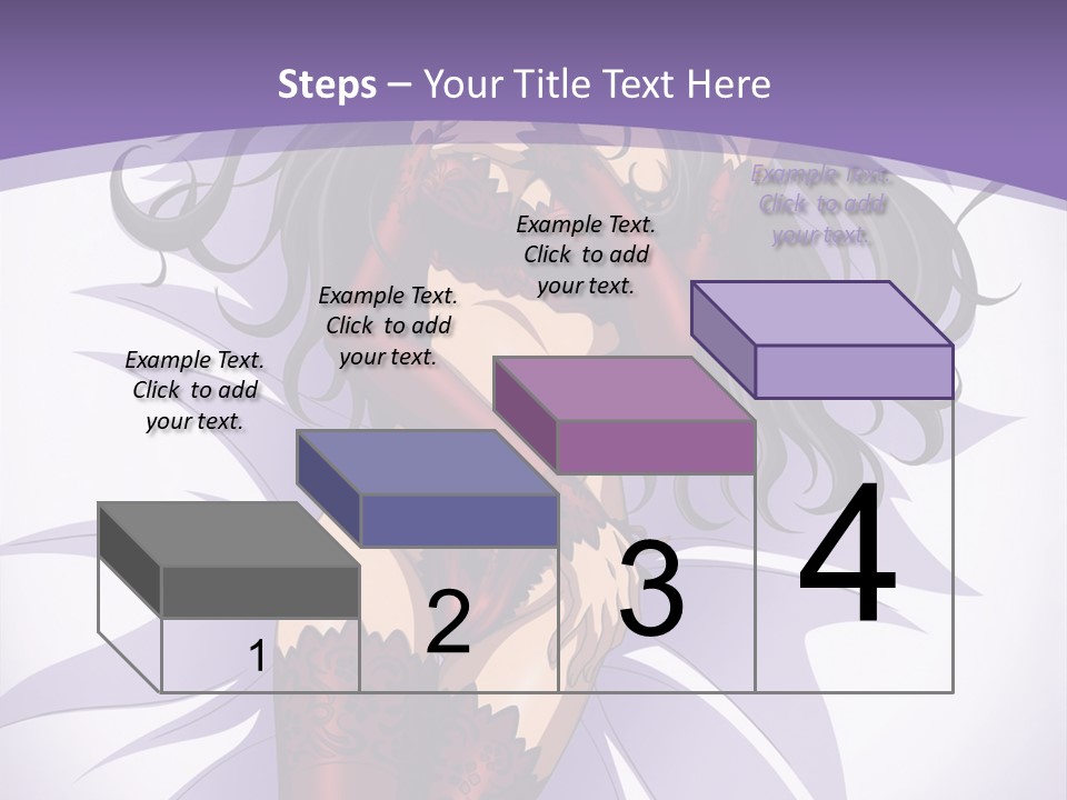A Sexy Woman In Lingerie With Long Black Hair PowerPoint Template